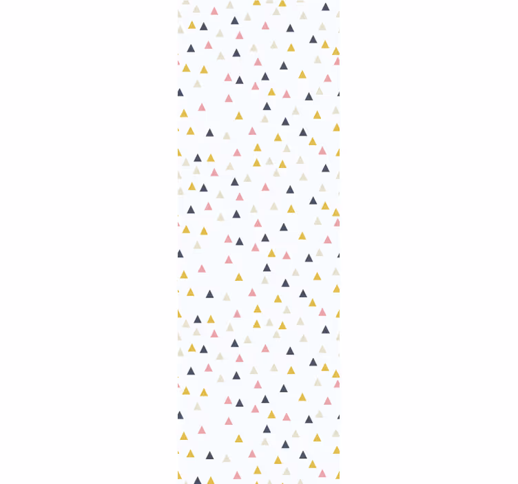 Renkli minimalist beyaz tasarım üçgenler duvar kağıdı - TenStickers