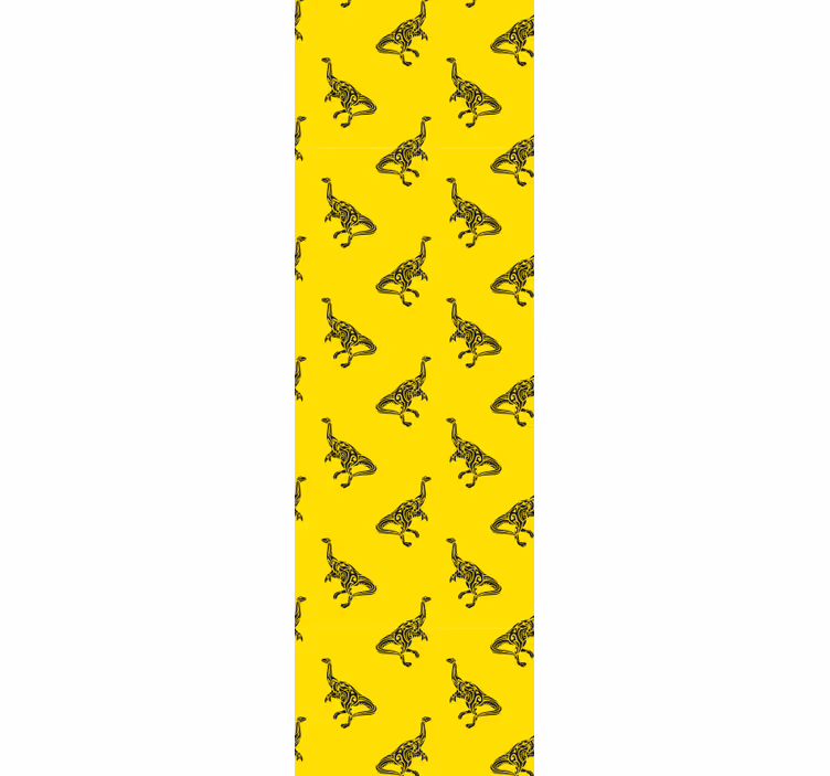 Sarı macera dinozorlar duvar kağıdı - TenStickers