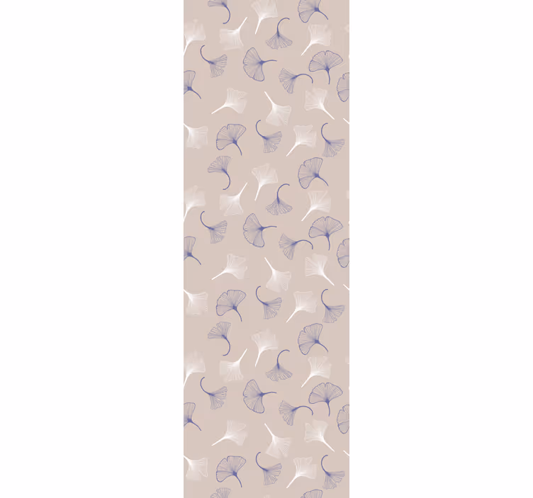 Narin pastel ginko yaprak duvar kağıdı - TenStickers