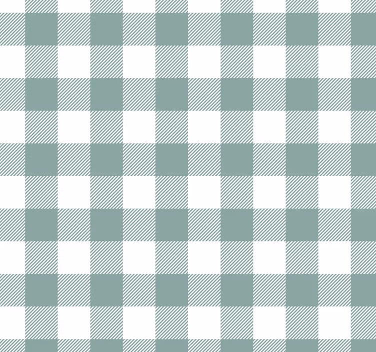 Yeşil tartan mutfak duvar kağıdı - TenStickers