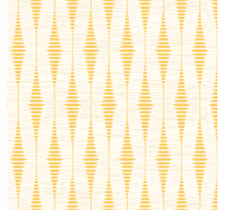 Sarı rabaul ikat geometrik duvar kağıdı - TenStickers