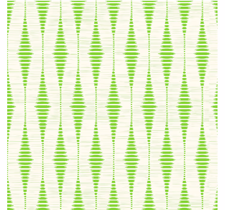 Yeşil rabaul ikat geometrik duvar kağıdı - TenStickers