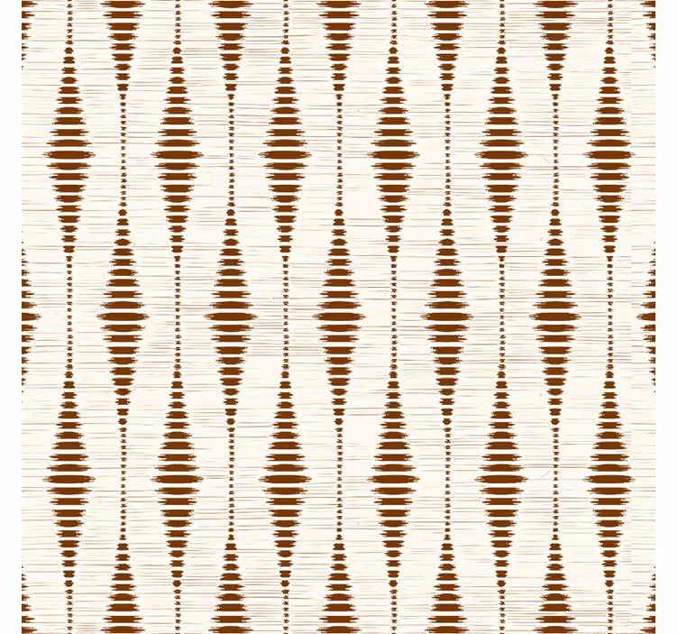 çikolata kahverengi rabaul ikat geometrik duvar kağıdı - TenStickers