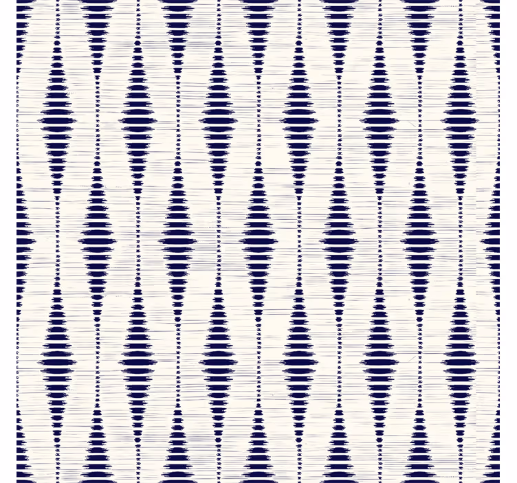 Lacivert rabaul ikat geometrik duvar kağıdı - TenStickers