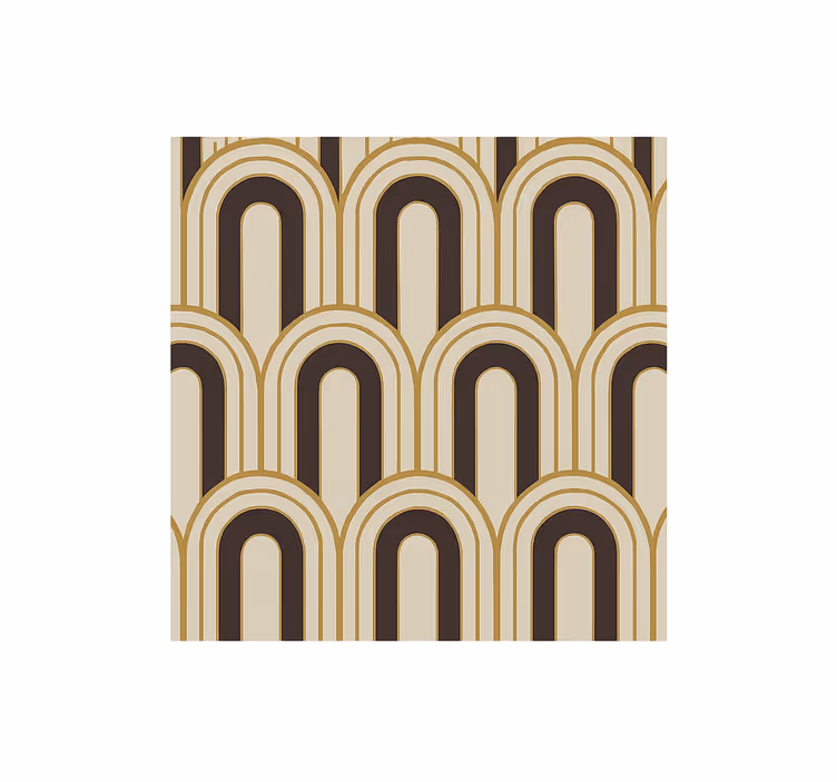 1970'lerin art deco kemerleri eski duvar kağıdı - TenStickers