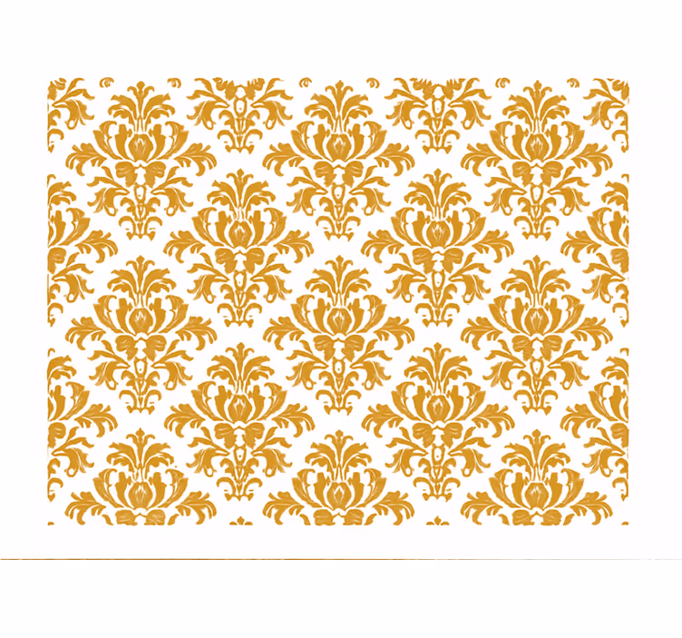 Barok damask deseni giriş duvar kağıdı - TenStickers