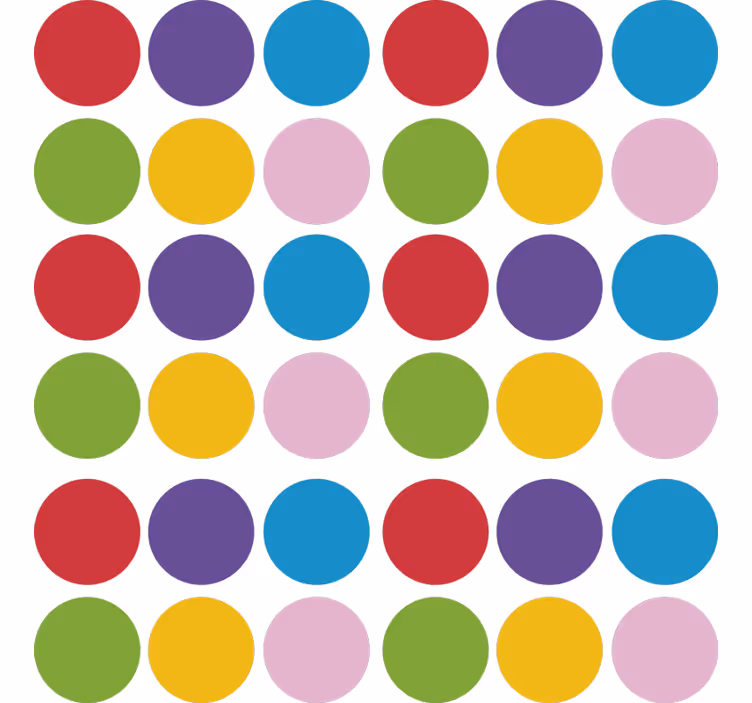 Geometrik duvar kağıdı renkli daireler - TenStickers