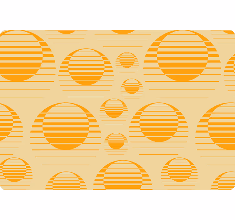 Geometrik duvar kağıdı retro turuncu güneşler - TenStickers