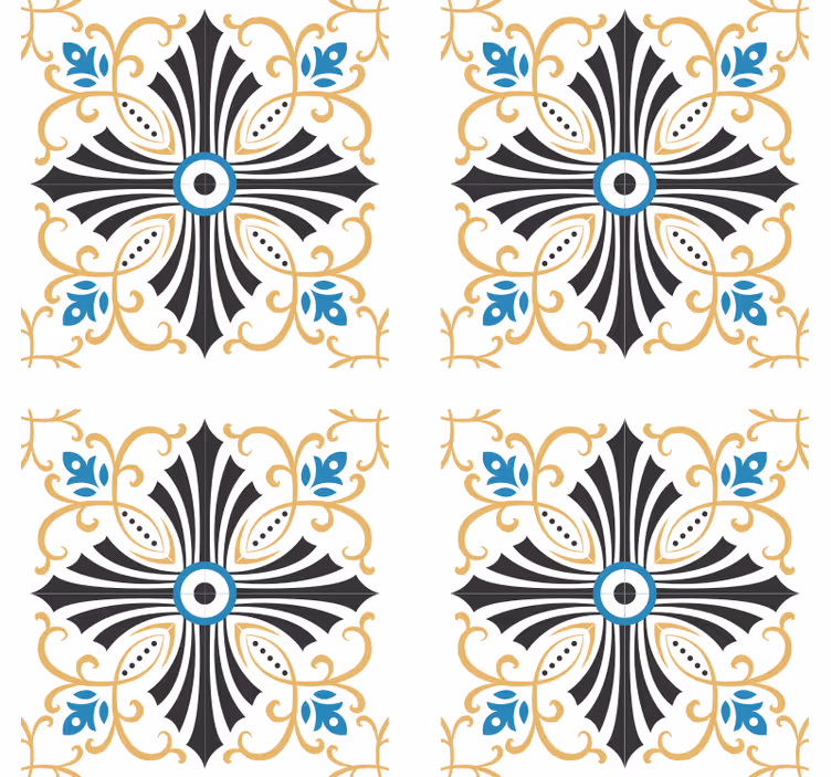 Duvar kağıdı süslemeleri vintage çapraz spiral tasarım - TenStickers