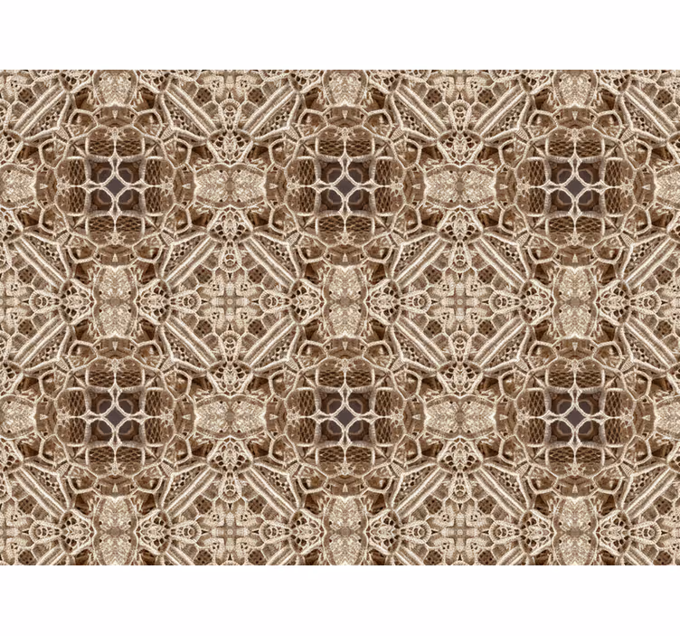 Oturma odası duvar kağıdı süslemeli dantel kaleidoskop - TenStickers