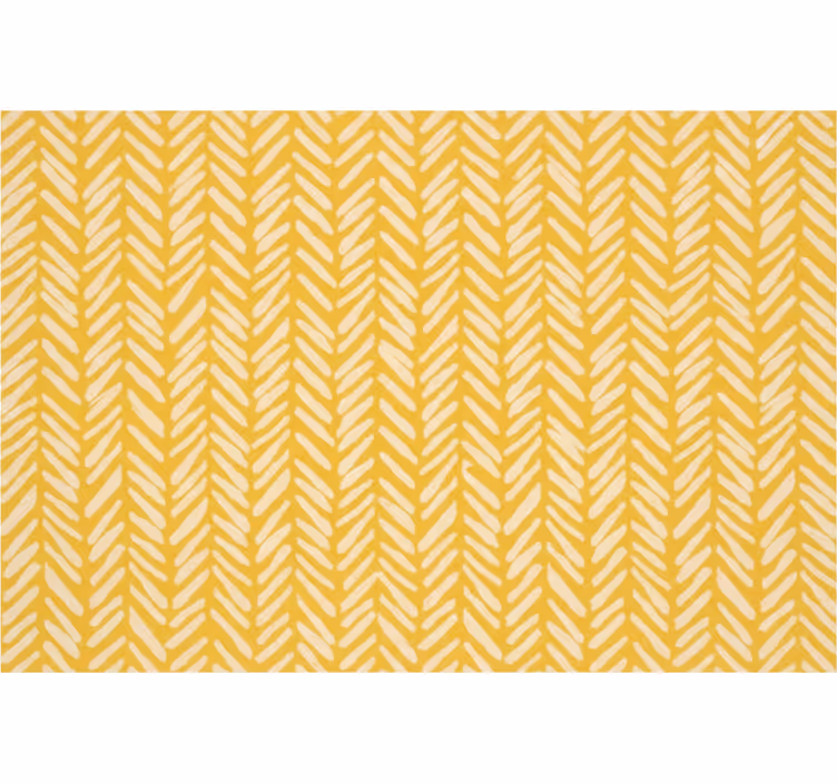Oturma odası duvar kağıdı sarı çarpı desenli zigzag - TenStickers