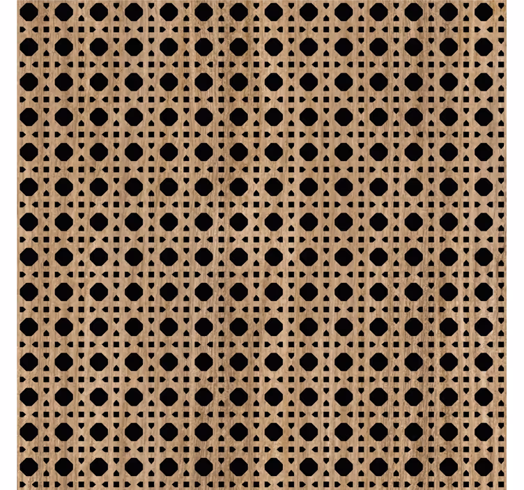 Brown cannage yatak odası duvar kağıdı - TenStickers
