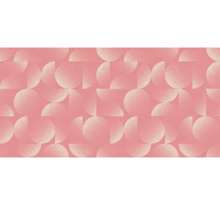 Yatak odası duvar kağıdı pastel yarım daireler - TenStickers