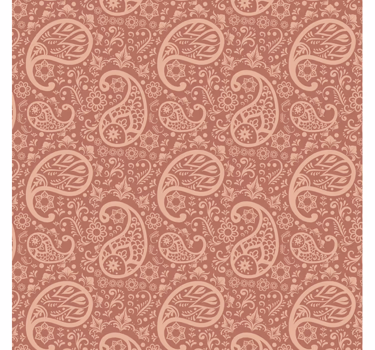 Çiçek süs duvar kağıdı sıcak paisley deseni - TenStickers