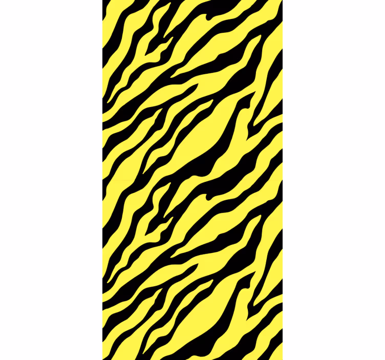 Hayvan duvar kağıdı sarı zebra tasarımı - TenStickers