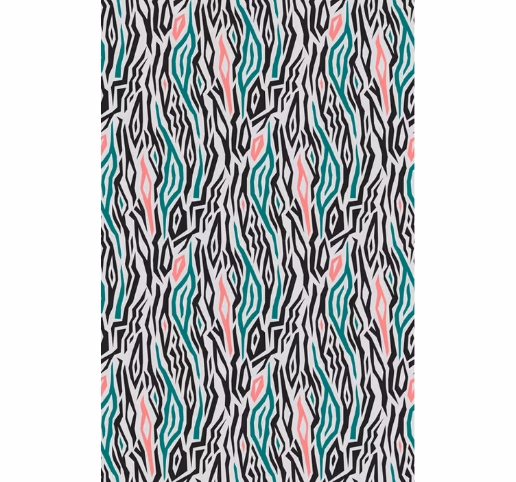 Hayvan duvar kağıdı mavi ve pembe zebra - TenStickers