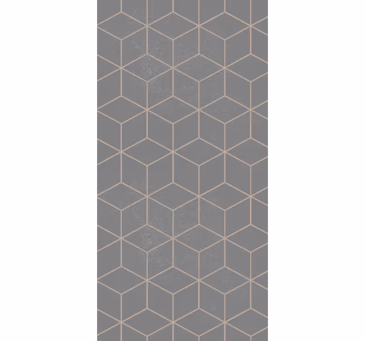 Ofis duvar kağıdı altıgen gri geometrik desen - TenStickers