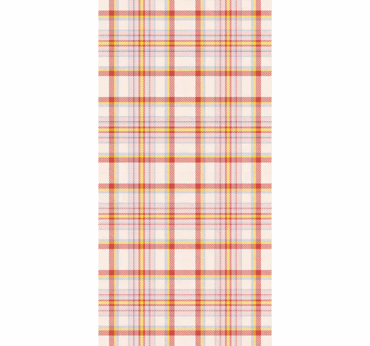 Koridor duvar kağıdı İskoç tartan desenli kareler - TenStickers