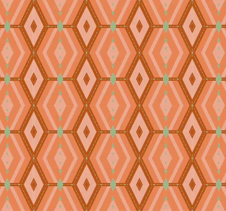Koridor duvar kağıdı 30'lar sonbahar tonları geometrik - TenStickers