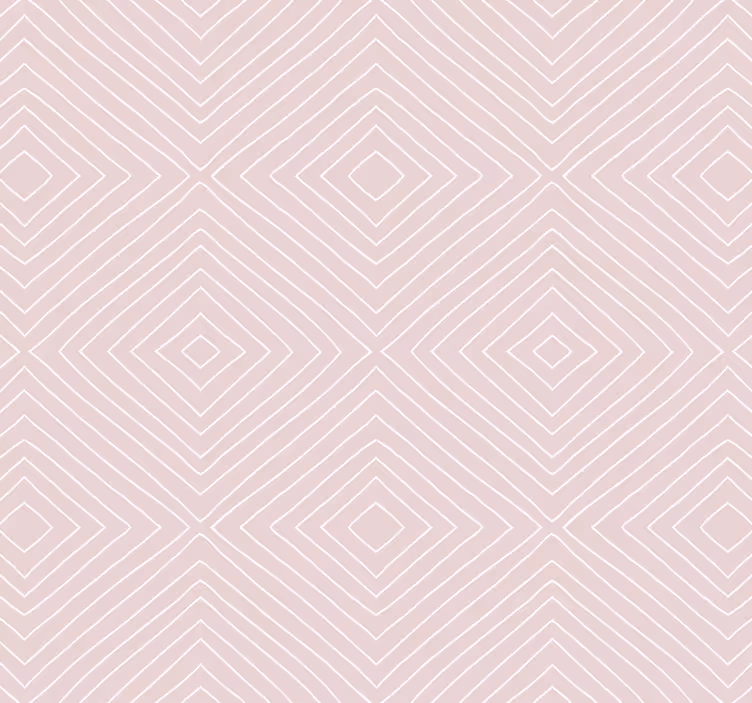 Koridor duvar kağıdı minimalistik pembe kare desen - TenStickers