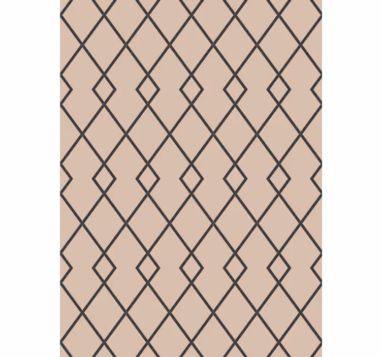 Yemek odası duvar kağıdı geometrik bej elmas deseni - TenStickers