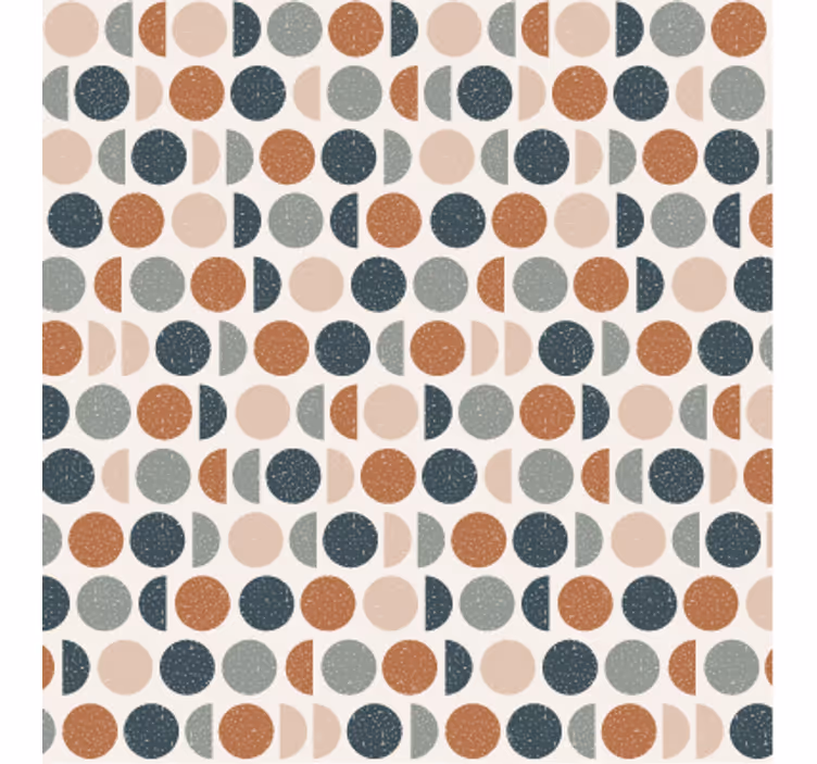 Geometrik duvar kağıdı retro noktalar deseni - TenStickers