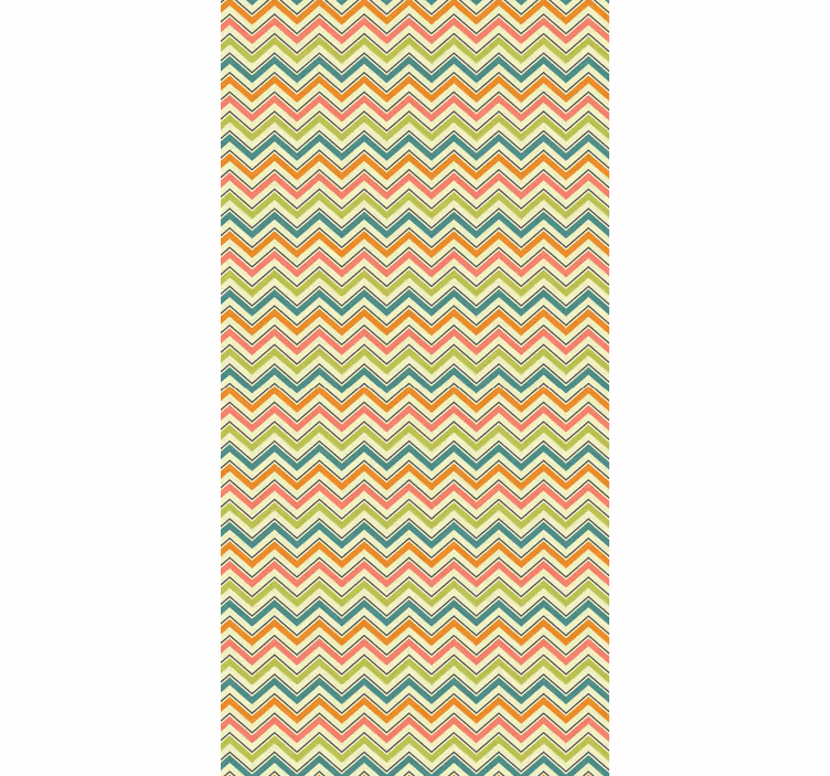 Geometrik duvar kağıdı chevron zigzag deseni - TenStickers