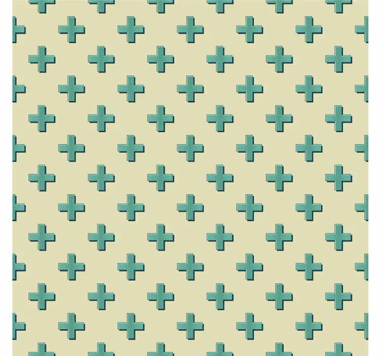 Geometrik duvar kağıdı mint plus Şekiller - TenStickers