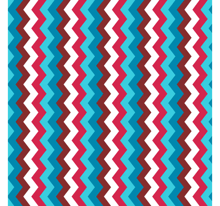 Geometrik duvar kağıdı zigzag dalga deseni - TenStickers