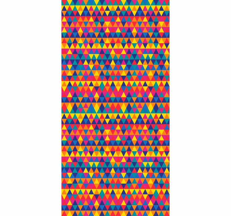 Geometrik duvar kağıdı renkli Üçgen deseni - TenStickers