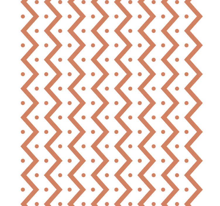 Geometrik duvar kağıdı zigzag ve noktalar - TenStickers