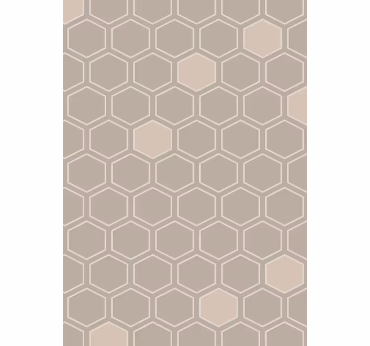 Geometrik duvar kağıdı hexagon bej motifi - TenStickers