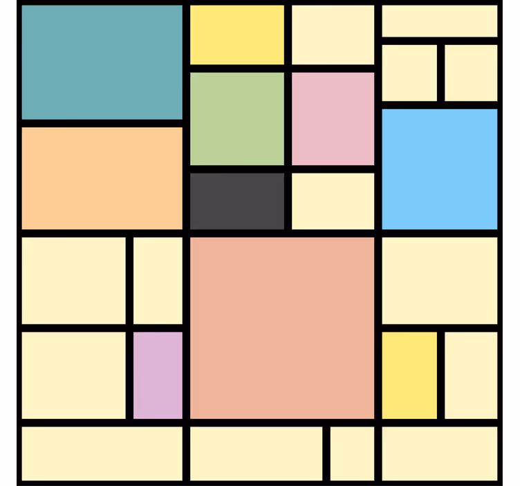 Geometrik duvar kağıdı - canlı geometri - TenStickers