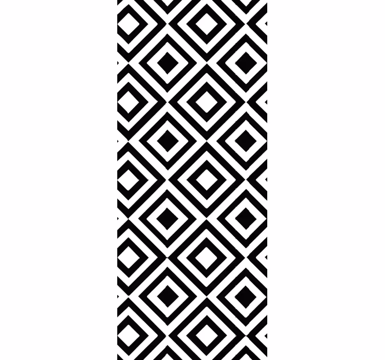 Geometrik duvar kağıdı siyah beyaz - TenStickers