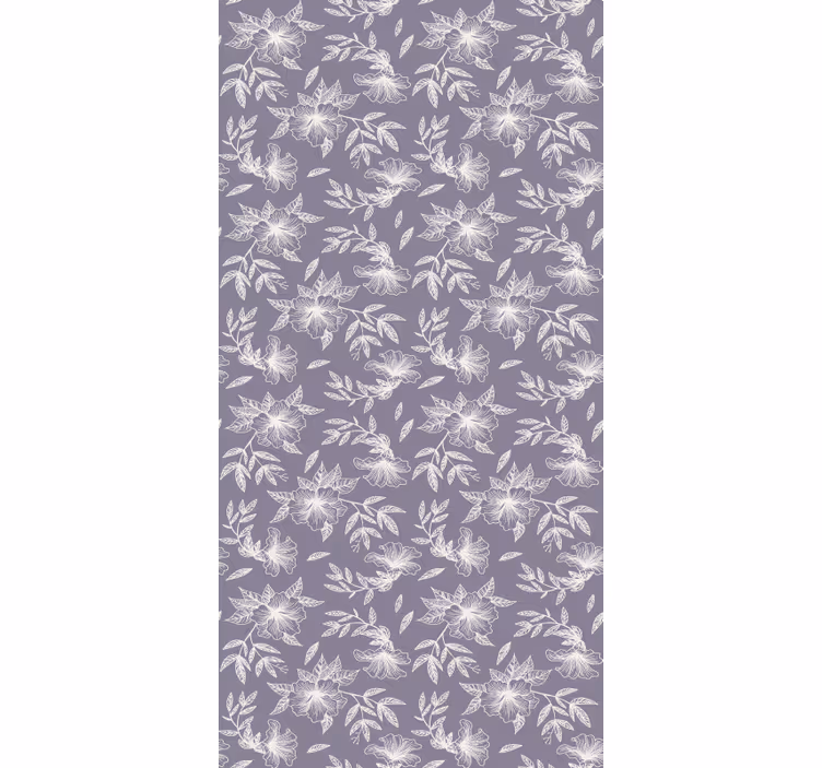 Lilac floral doku duvar kağıdı - TenStickers