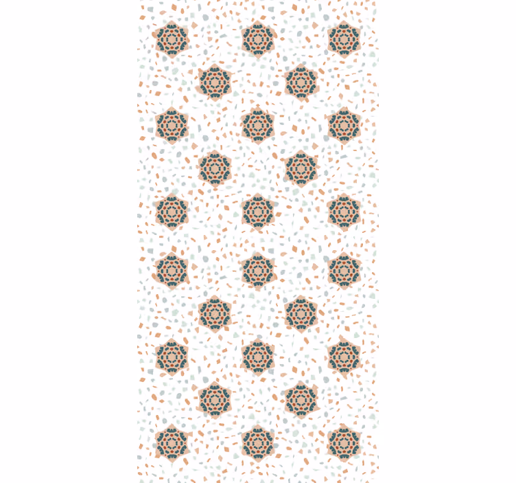Doku duvar kağıdı çiçekli terrazzo - TenStickers