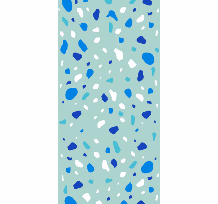Doku duvar kağıdı mavi tonlu terrazzo - TenStickers
