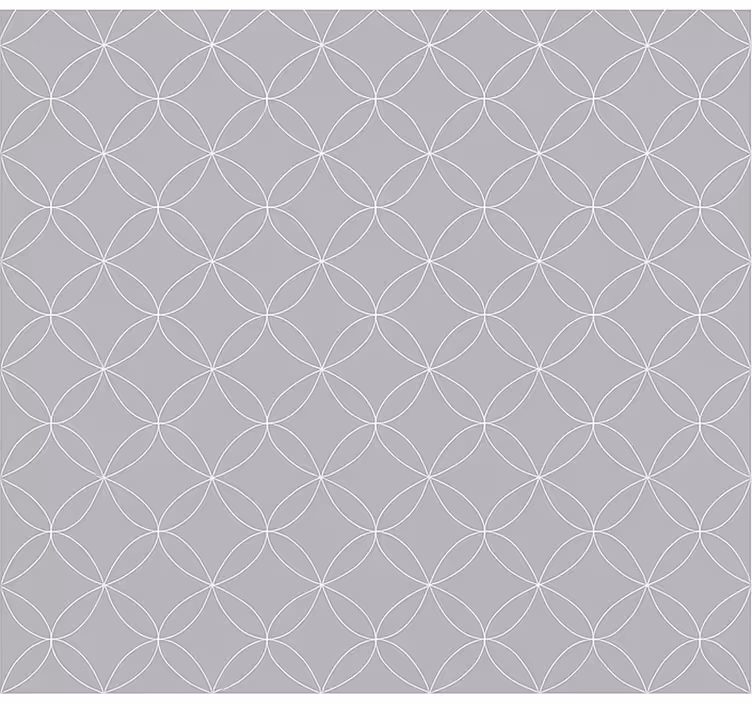 İskandinav duvar kağıdı gri geometrik soyut çiçekler - TenStickers