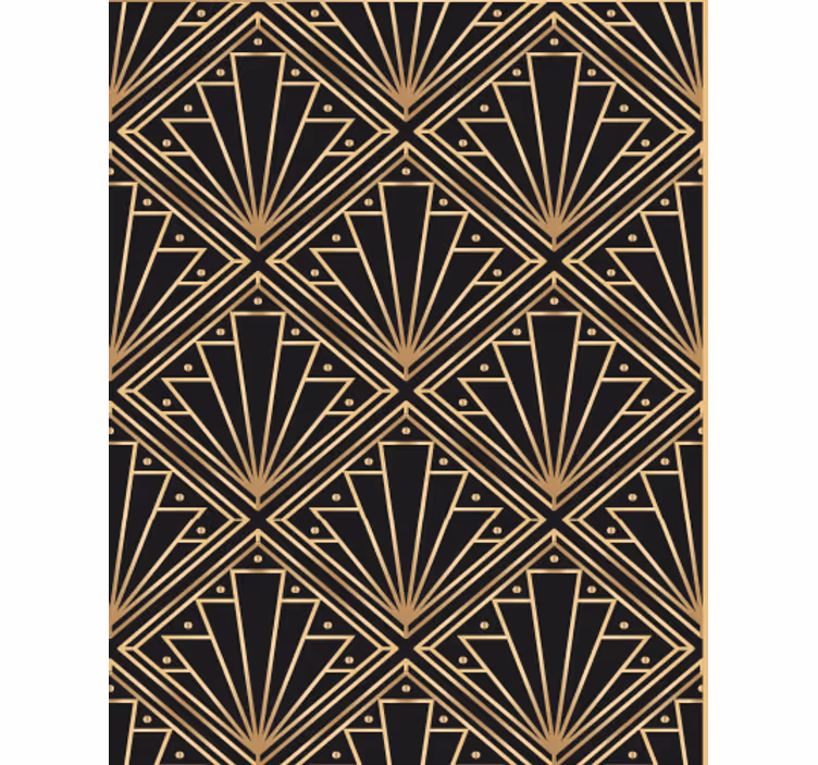 Oturma odası duvar kağıdı art deco deseni - TenStickers