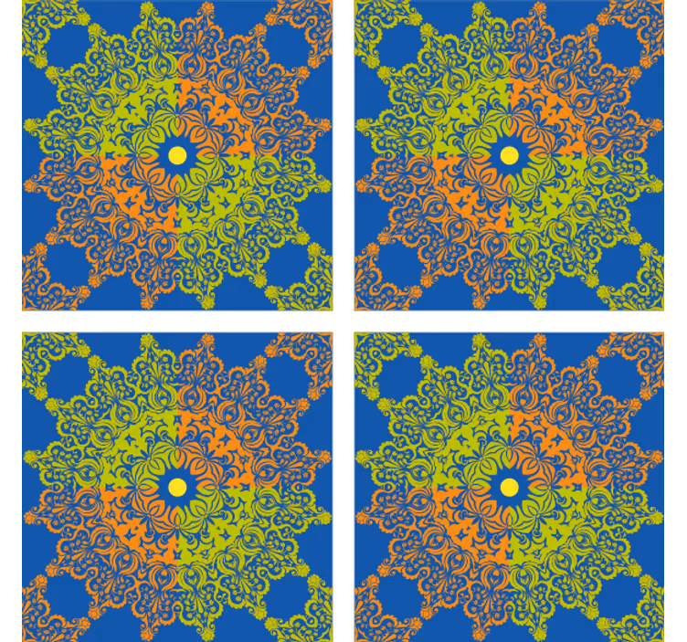 Fayans duvar kağıtları renkli mandala deseni - TenStickers