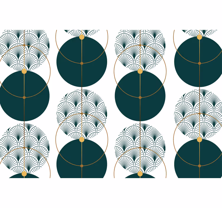 Geometrik duvar kağıdı - glamour tarzı geometrik sanat - TenStickers