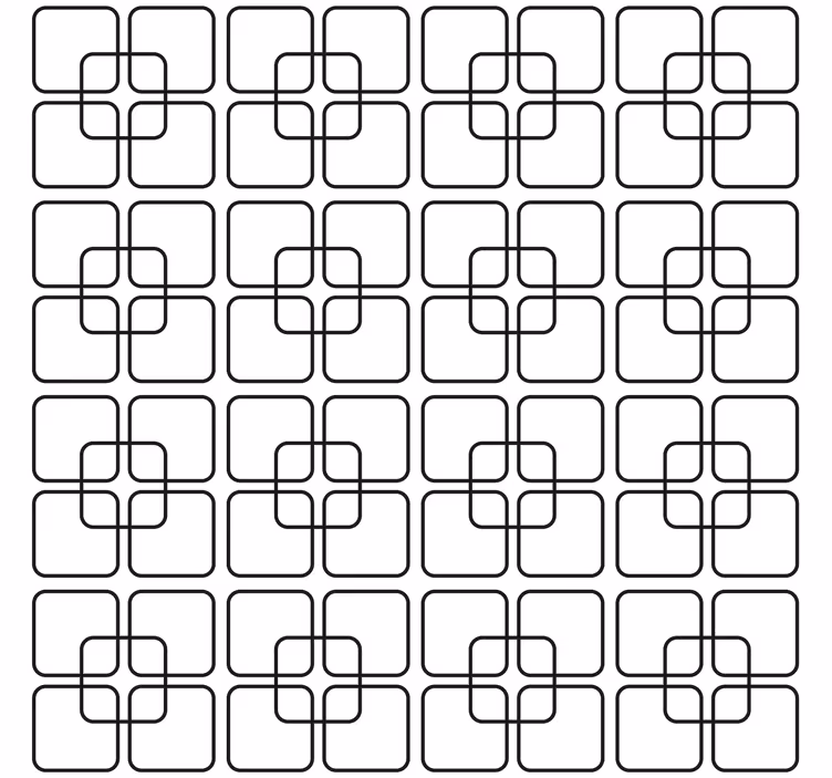 Geometrik duvar kağıdı siyah kareler şehir deseni - TenStickers