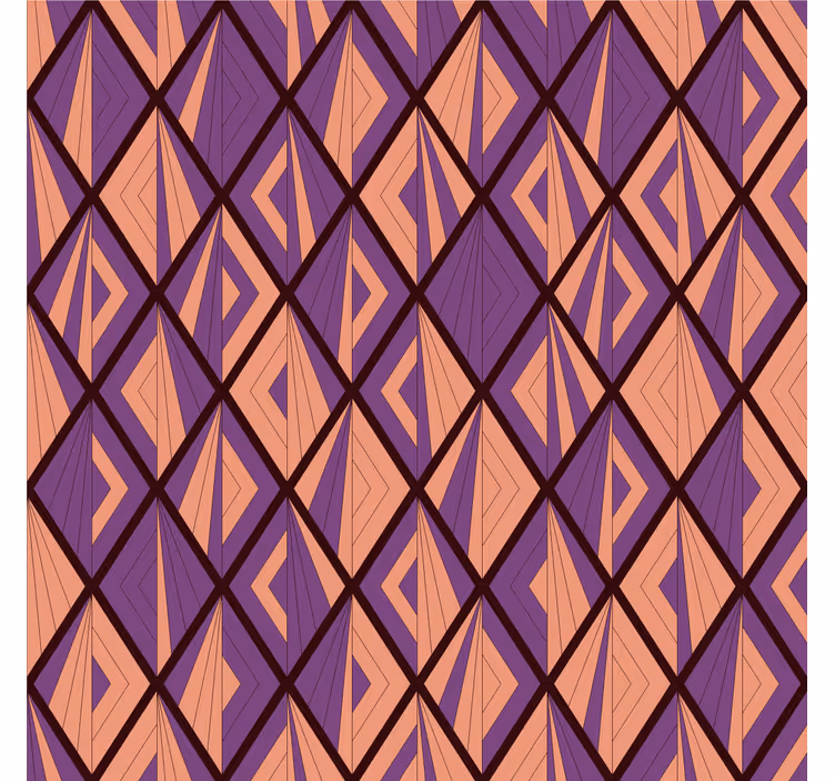 Geometrik duvar kağıdı elmas motifli - TenStickers