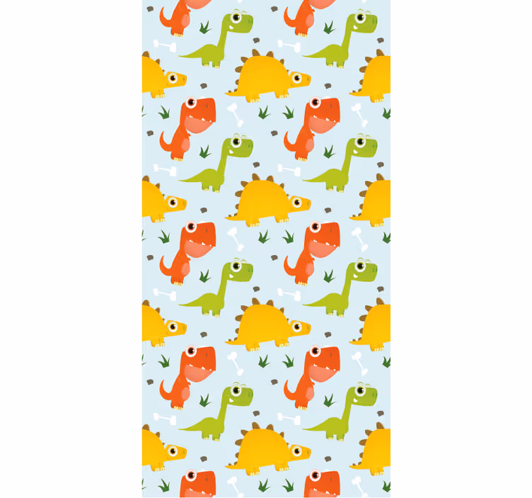 Dinozorlar duvar kağıdı küçük dinozor deseni - TenStickers