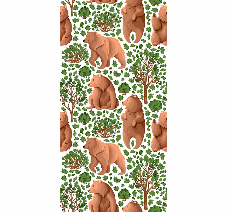 Ağaç duvar kağıdı ile fauna - TenStickers