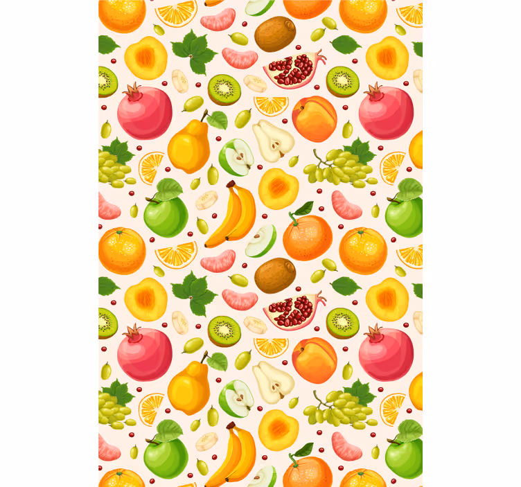 Mutfak duvar kağıdı renkli meyve karışımı - TenStickers