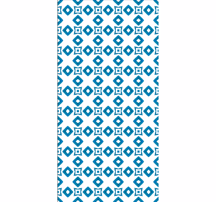 Mutfak duvar kağıdı geometrik mavi desen - TenStickers