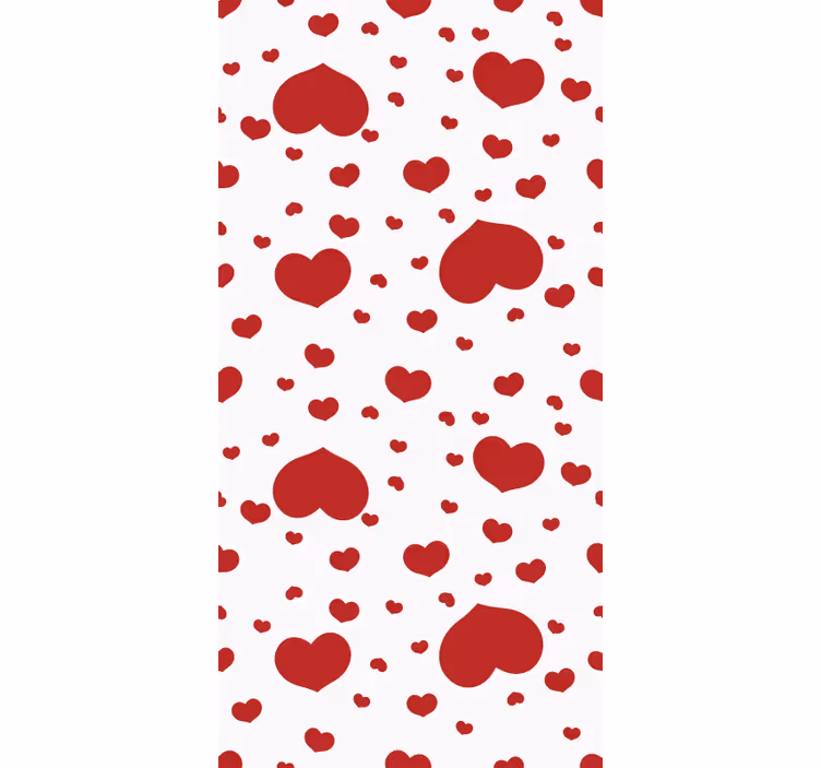 Modern duvar kağıdı küçük ve büyük kalpler - TenStickers