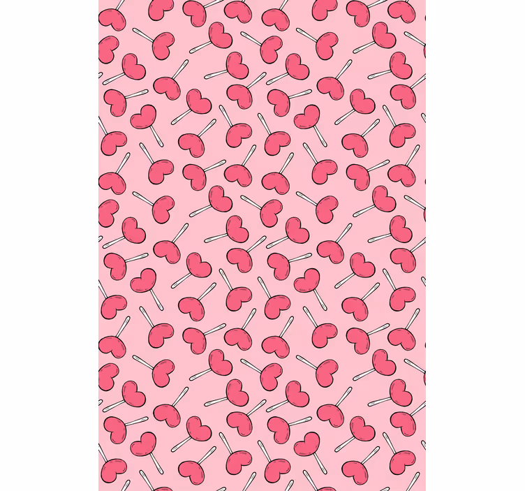 Modern duvar kağıdı kalp şekilli şekerler - TenStickers