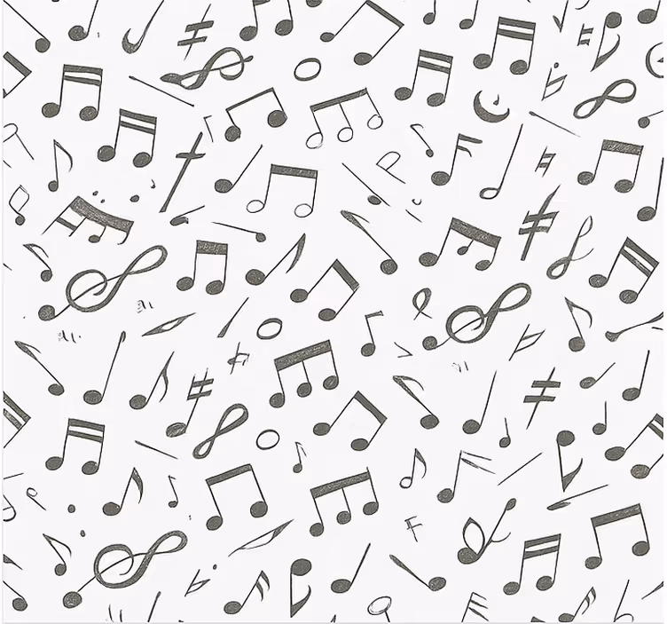 Genç odası duvar kağıdı müzik notaları deseni - TenStickers